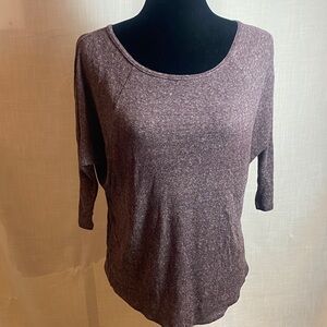 Casual Cotton Blend Top: Mauve